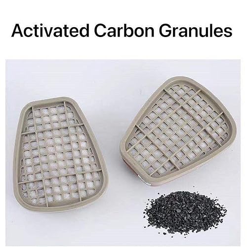 Miniatura 7 de Cartuchos de filtro 6001 de repuesto para respirador de gas, 2 cartuchos de filtro + 2 fundas de filtro + 8 filtros de algodón, se aplican a