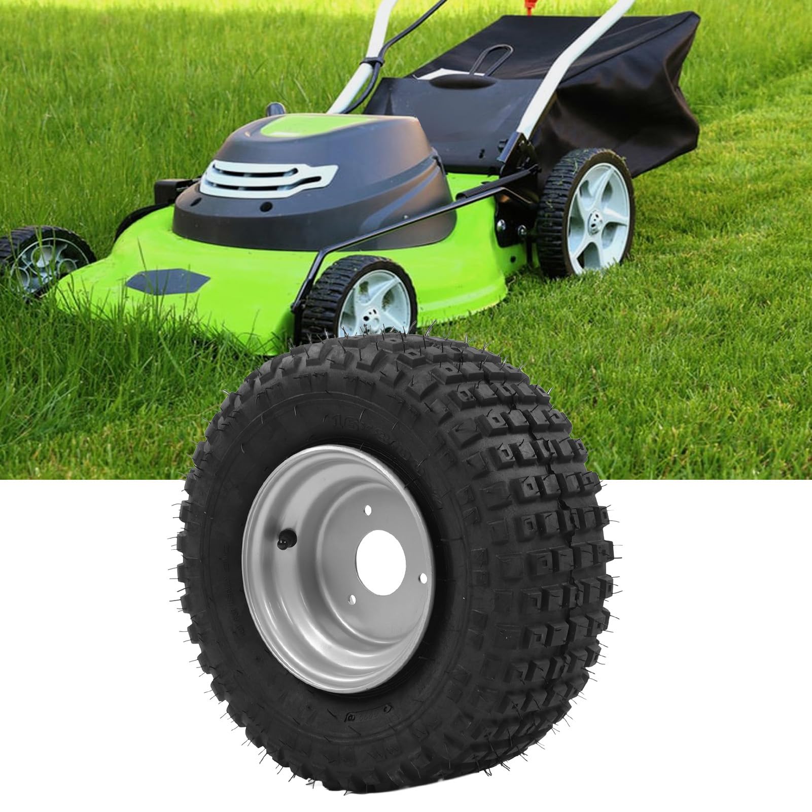 16x8-7 Reifen mit Nabe universell einsetzbar für UTV Rasenmäher vibrationsarm und rutschfest für sicheres Fahren auf Untergründen