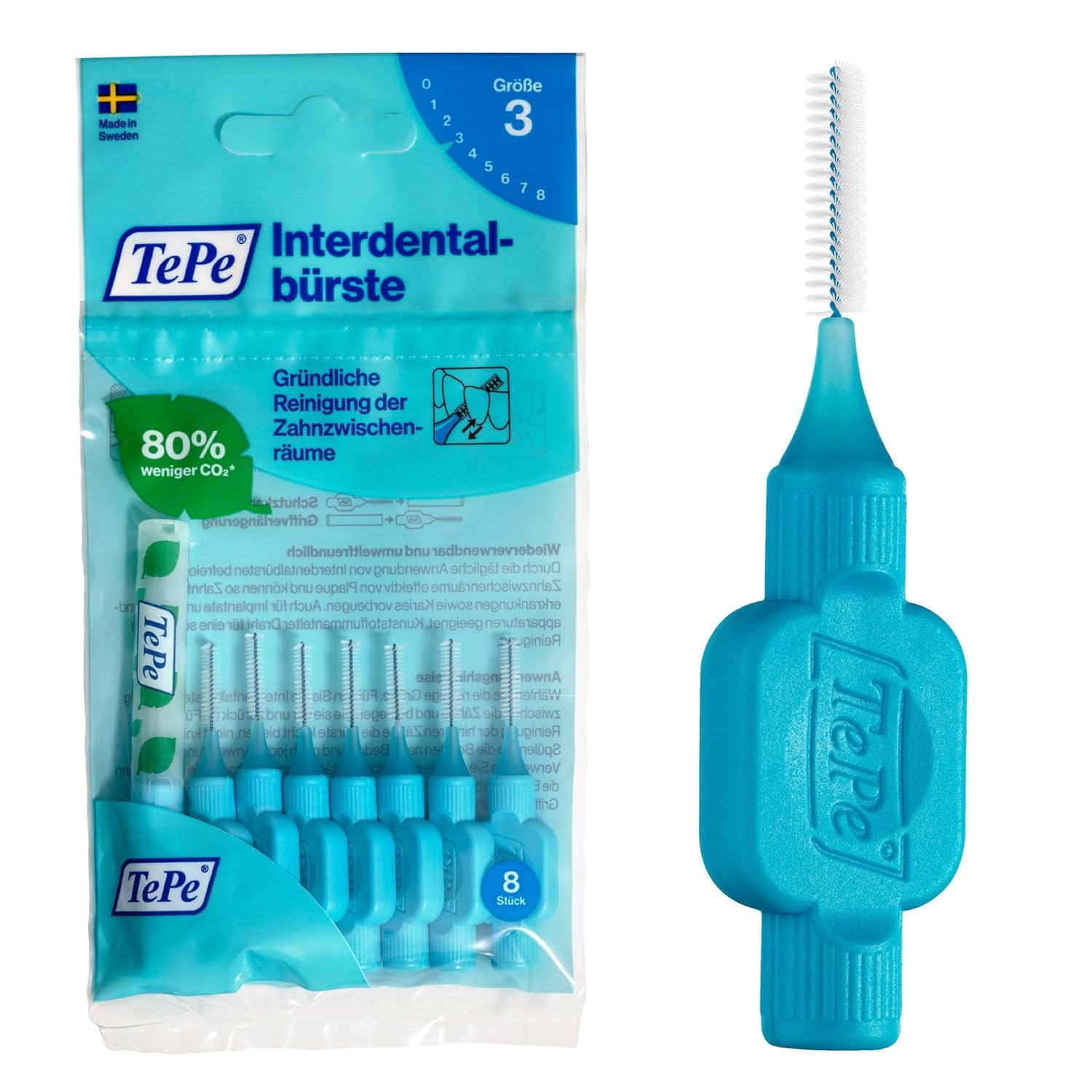 TePe interdental brush For easy and thorough cleaning of the