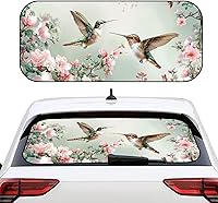 Vista 12 de Biyejit Parasol para ventana trasera de coche de vaca blanca y negra con ventosa, accesorios de automóvil con estampado de vaca, bloqueador solar