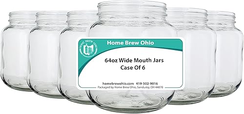 Miniatura 2 de Tarros de boca ancha de 64 onzas (paquete de 6)
