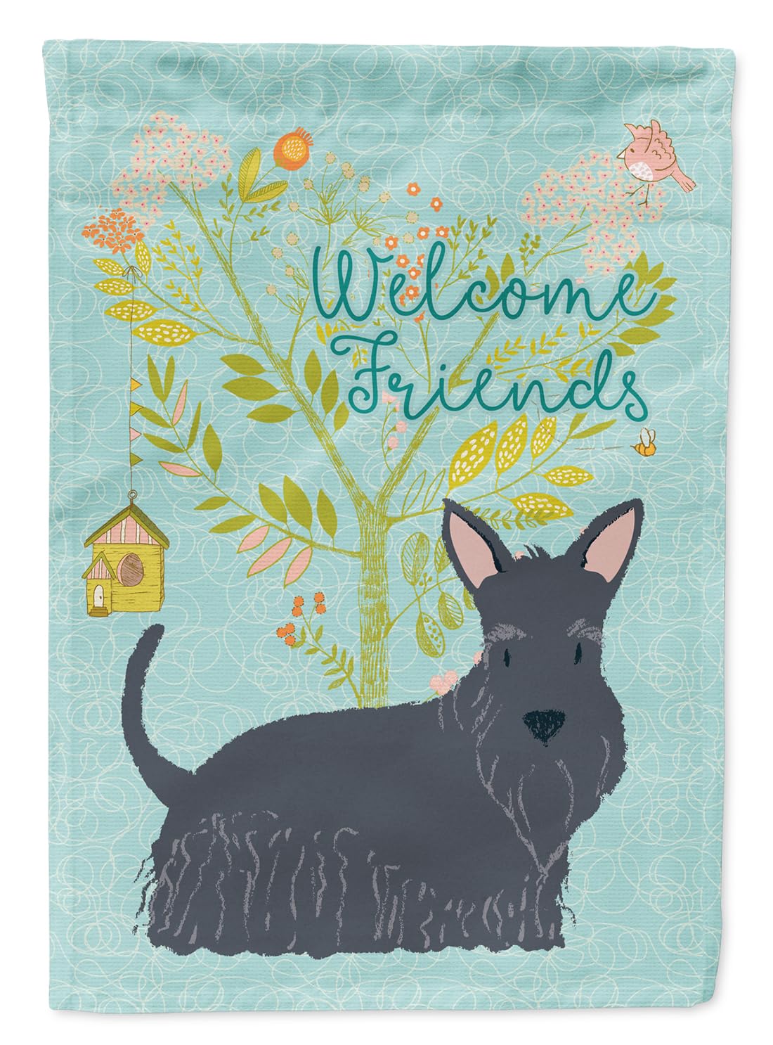 Drapeau Terrier Écossais anti-décoloration pour embellir une entrée terne