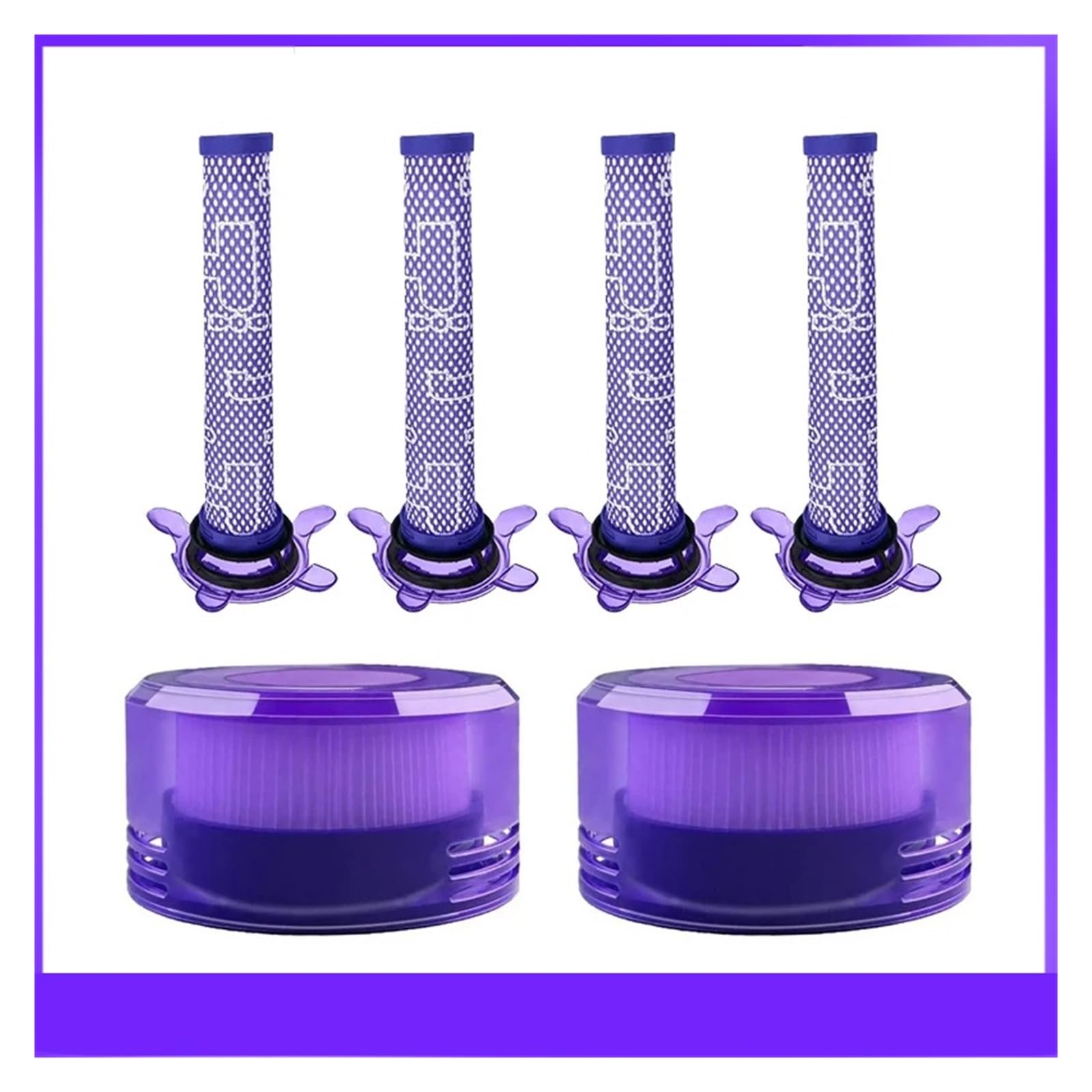 Filtro HEPA, Compatible con Dyson, V8, piezas de repuesto for aspiradora prepostfiltro, repuesto de filtro lavable(Y)