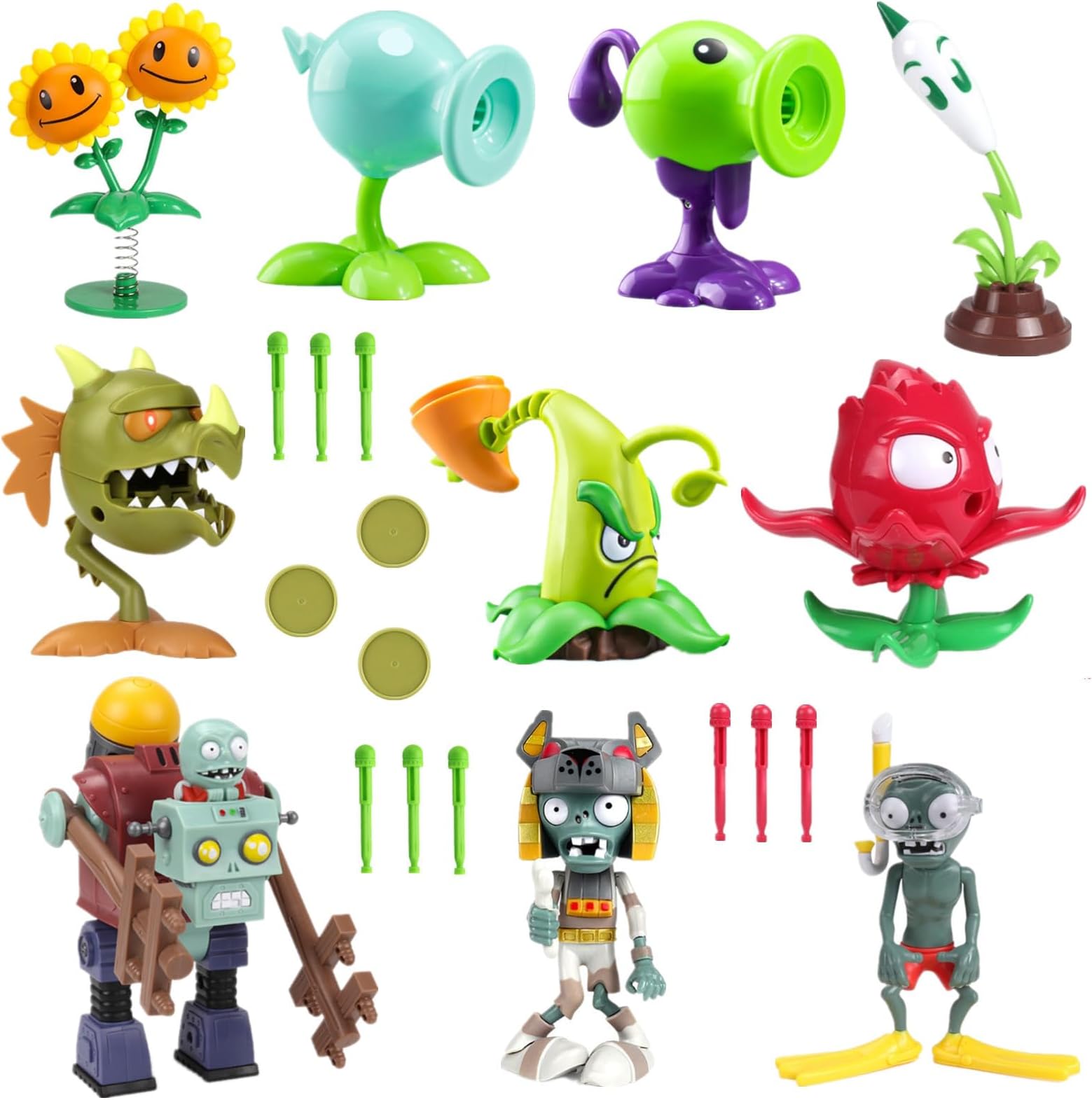- 10PCS PVZ Toys Set Action Figures PVC Toy New, Zombies Plant Toy Great Gifts for Kids and Fans, Birthday and Party New