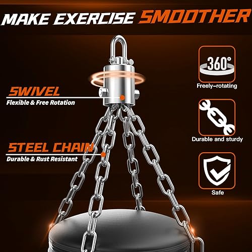 Miniatura 6 de Saco de boxeo para adultos, juego de bolsa de boxeo pesada de 4 pies con guantes de 12 onzas para artes marciales mixtas de karate, kickboxing,