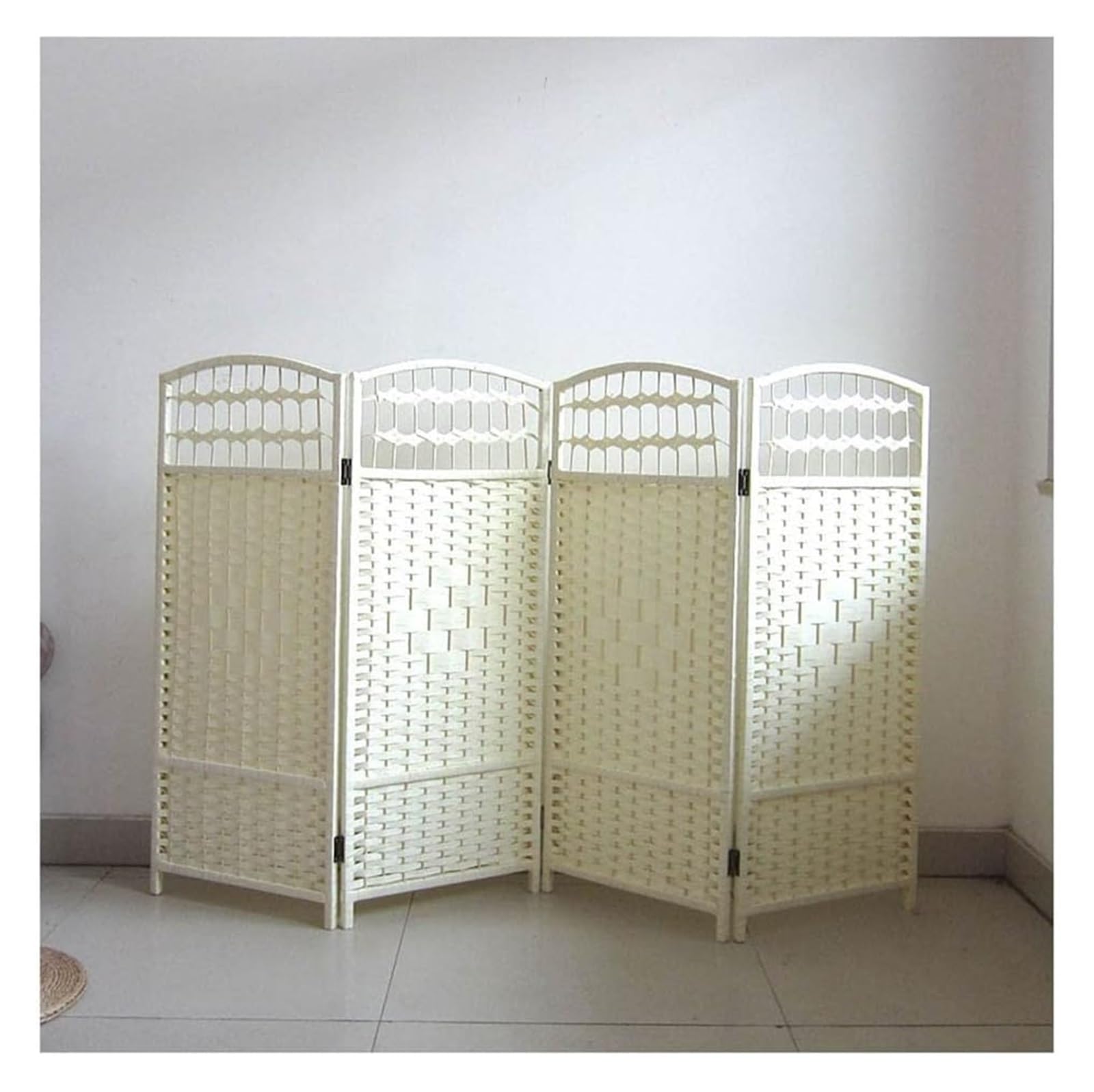 Cloison de séparation pliable en rotin pour chambre d'enfant et espace de jeu léger