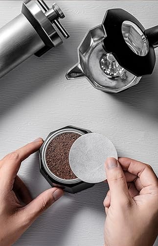 Miniatura 5 de 100 filtros de café marrón, filtro de café, papel de filtro para olla de moka, filtro de café de repuesto universal, compatible con cafetera, 100