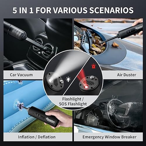 Miniatura 3 de Aspiradora inalámbrica de mano para automóvil, 5 en 1, mini aspiradora inalámbrica portátil de 20000 PA, alta potencia para automóvil, hogar, pelo