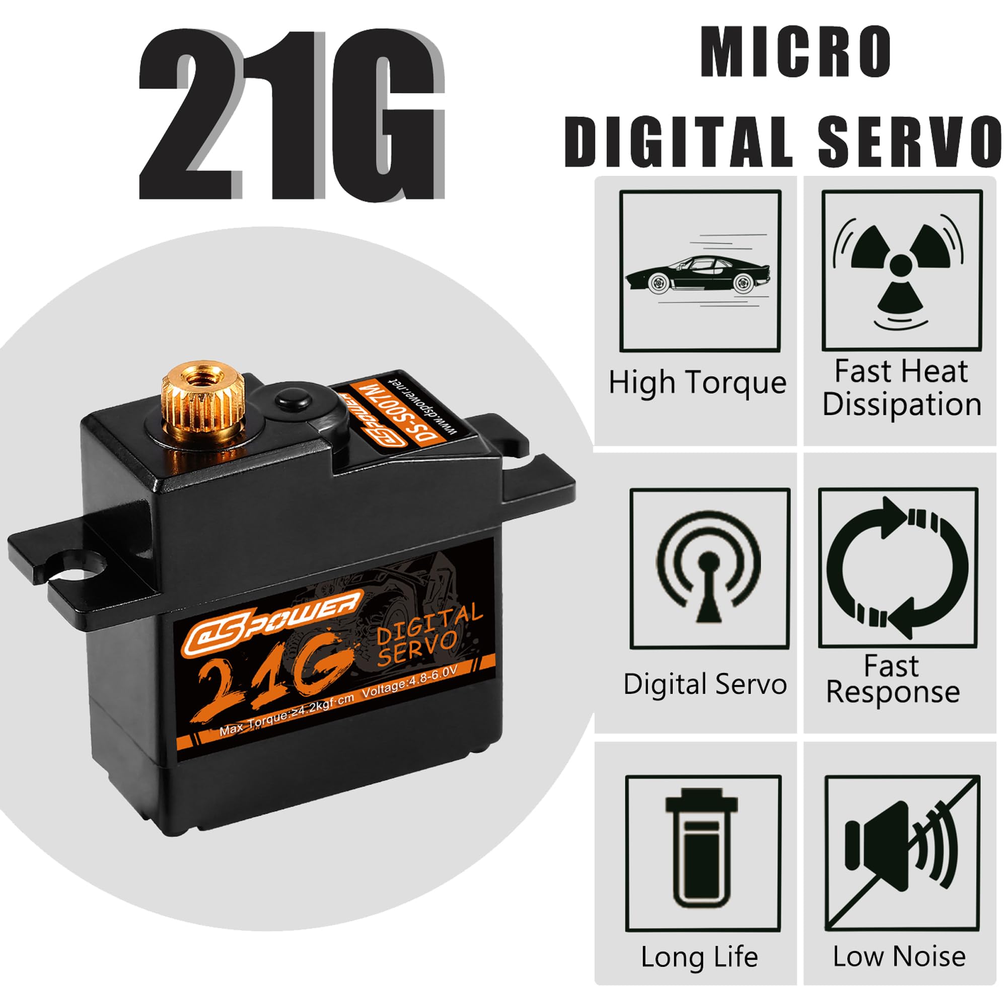 ラジコン　マイクロサーボ　DS285MGHV Amazon | DSPOWER ミニサーボ マイクロサーボ 25Tアーム付き