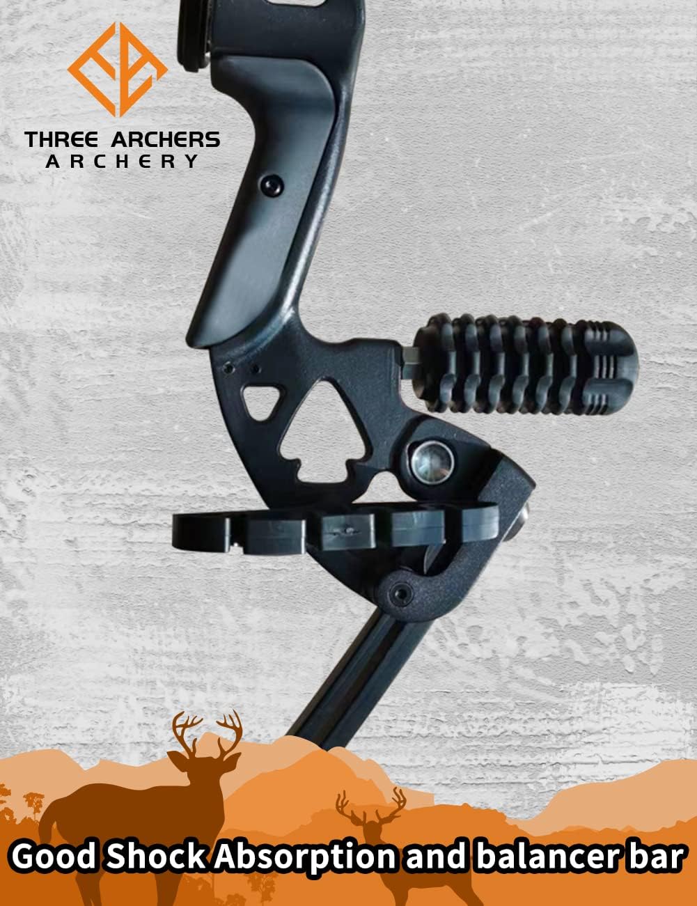 THREE ARCHERS Bow stabilizer Archery Bow Riser Extension Dampener