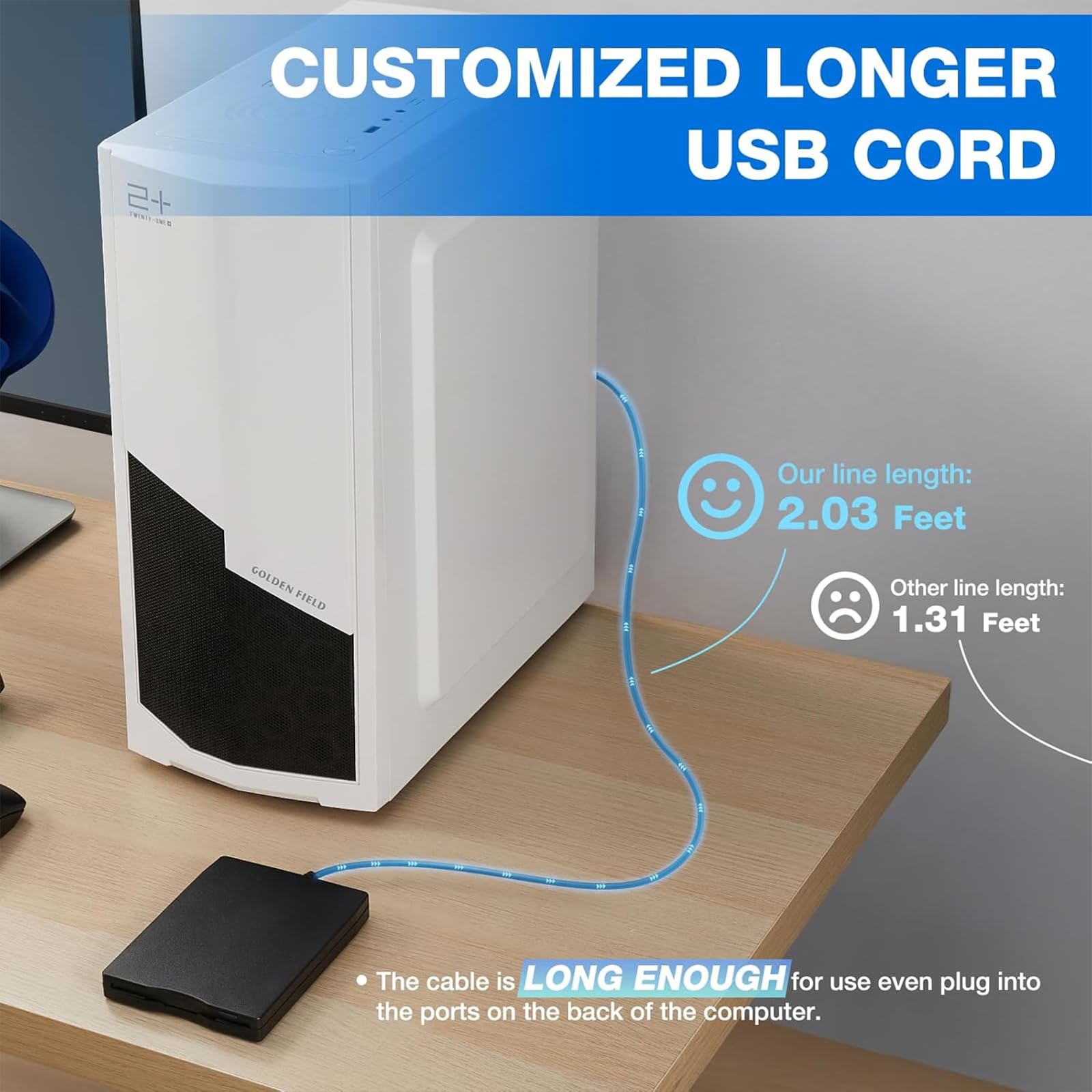 Lettore Floppy Esterno USB 3,5 Pollice Portatile, Unità Floppy Disk Drive Plug and Play per PC Mac Laptop e Notebook, Compatibile Windows 11 10 8 7 Vista XP