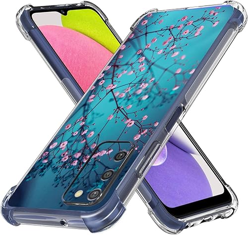 Miniatura 2 de Funda para Galaxy A03s, protección contra caídas de flores de ciruelo, funda a prueba de golpes, carcasa protectora de cuerpo completo resistente a