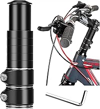 Rlongtou Réhausseur Potence pour VTT Rehausse Potence Guidon de Vélo Surélevé de Guidon de Vélo MTB pour fourche de 28,6 mm, Alliage d'aluminium, Noir