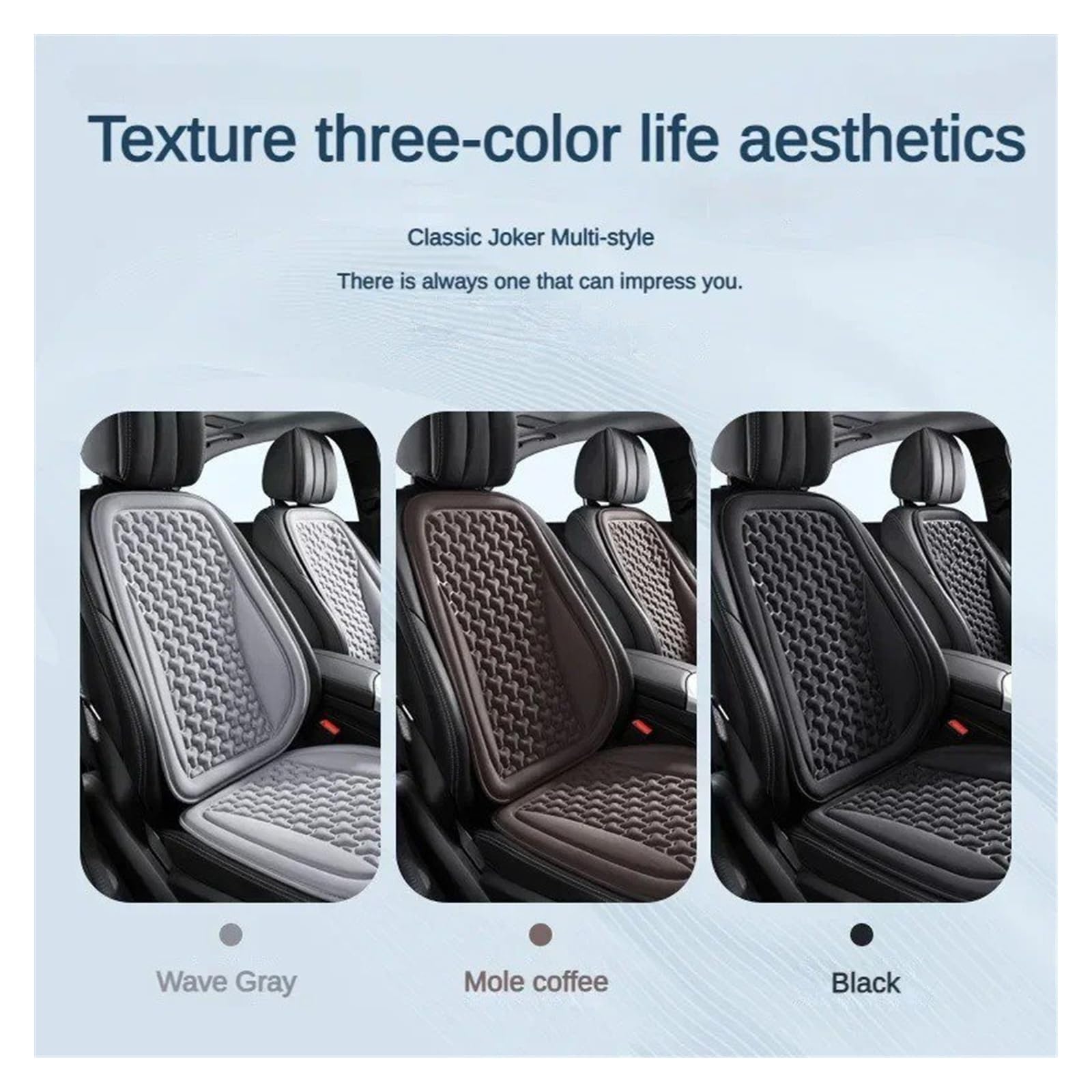 Funda Asiento Transpirable 3D Cojín Verano A Prueba Sudor Diseño Convexo para Disipación Calor Alfombrilla Universal para Silla Coche Cubre Universal