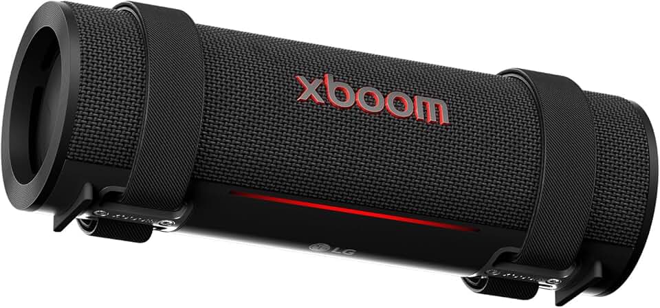 Caixa de Som LG XBOOM Grab, Bateria recarregável, IP67, até 20h de reprodução, luzes multicolor e resistência militar