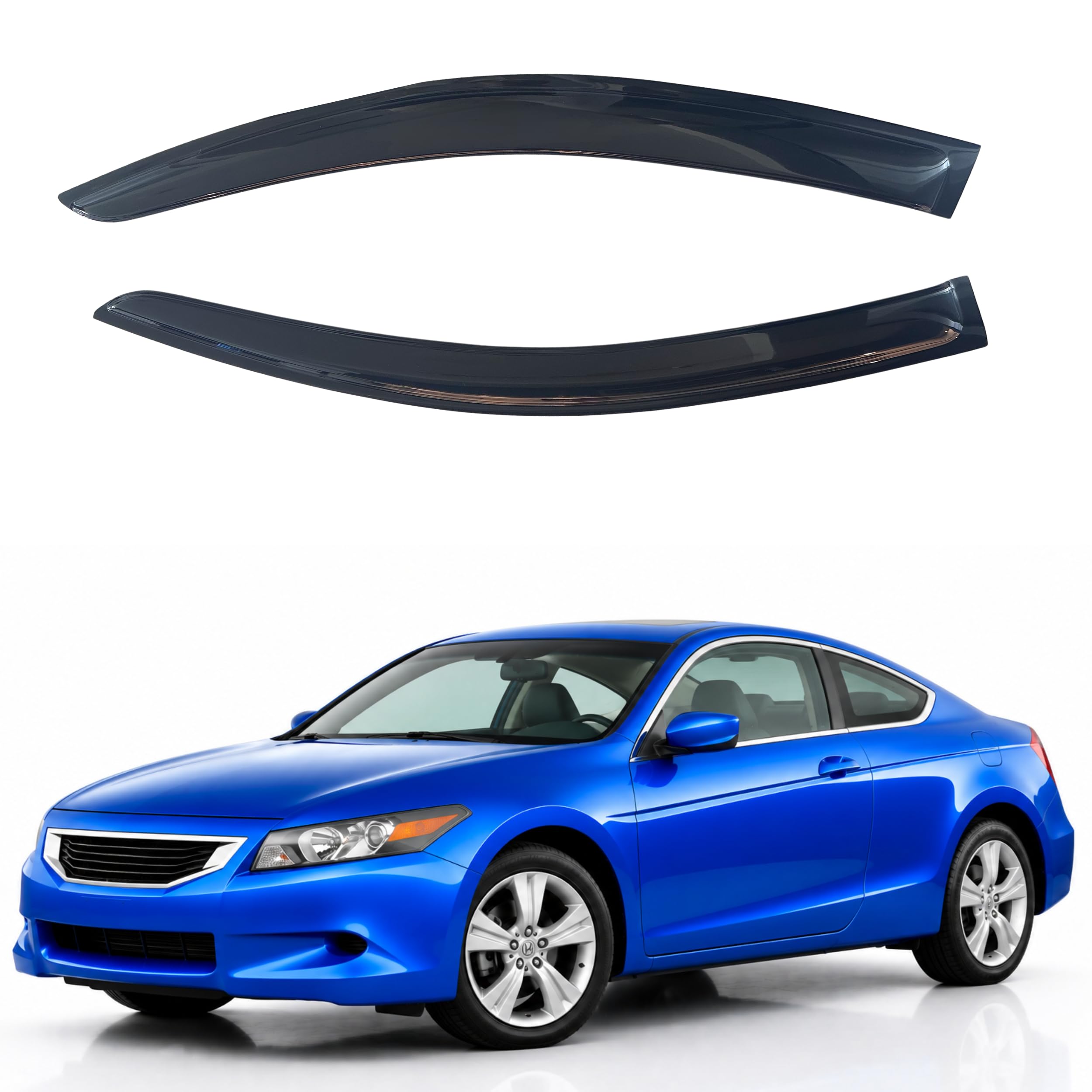 IG Window Visors Fit for 2008-2012 Honda Accord Coupe, Out-Channel Rain Guards Vent Wind Deflectors 2PC, Car Accessories for 08-12 Accord (Coupe Only)