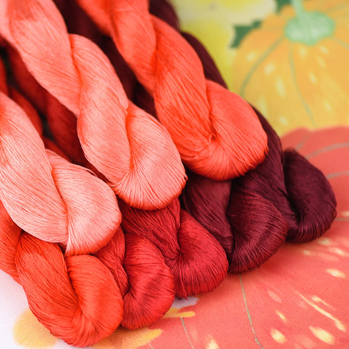 MINGGUXIUYI Natural 100% Silk Thread Handmade Embroidery Thread Floss (42) - Image 3