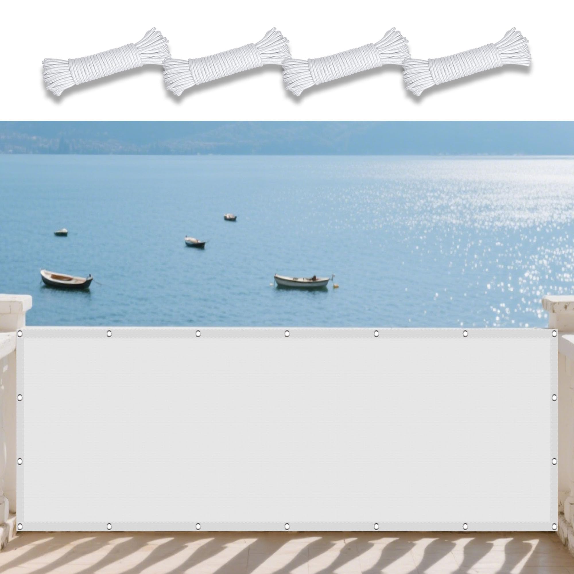 Toile ombrage imperméable 220 x 420 cm anti-UV pour jardin et balcon
