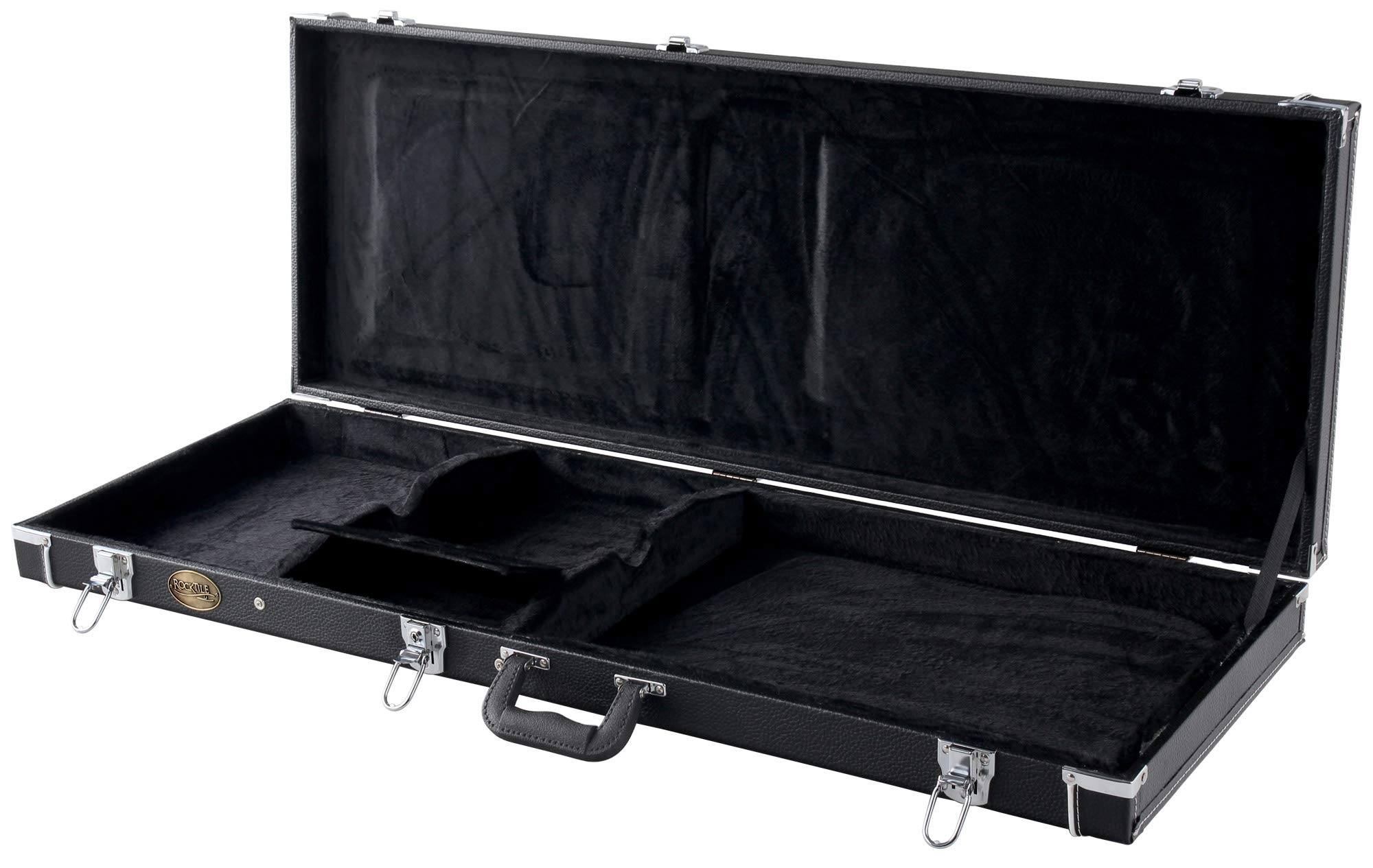 ROCKTILE 4/4 E-Gitarrenkoffer Deluxe Gigbag abschließbar Schwarz 101x32x7,5 cm
