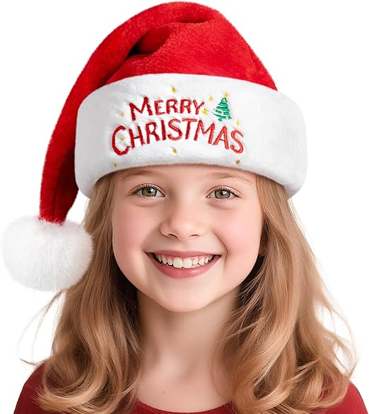 Christmas Santa Hat Unisex Velvet