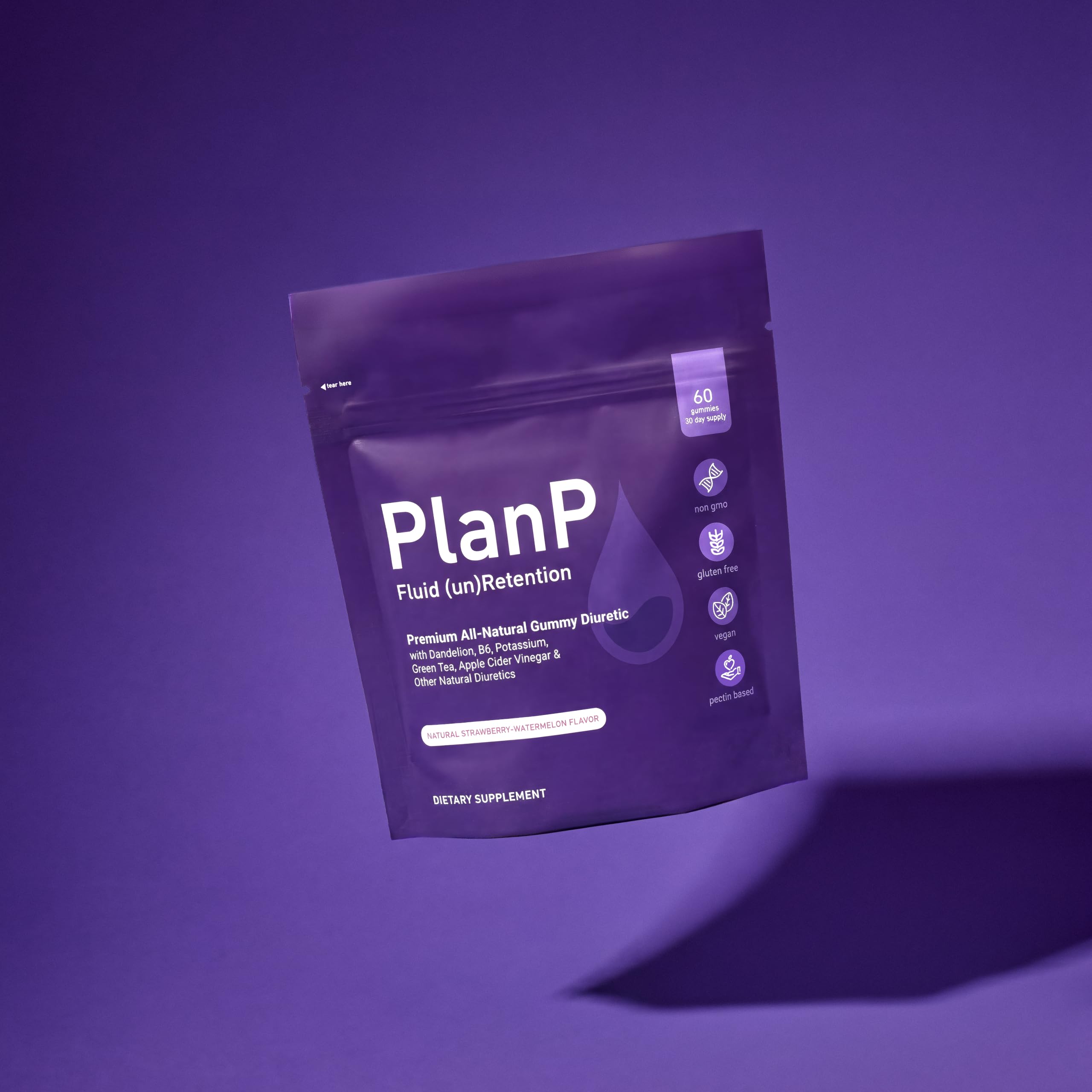 PlanP – Premium All-Natural Diuretic Gummies for Bloating & Water Retention Relief – Plant-Based Formula with Dandelion, Cranberry & Hibiscus – 60 Gummies (30-Day Supply) Made in the USA — Amazon image 7