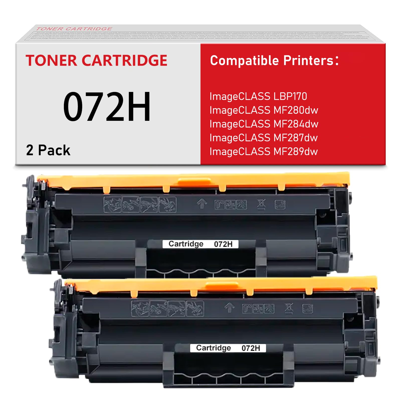 Plaxellion 072H Black Toner Cartridge Compatible Replacement for Canon 072 072H Toner Cartridge for ImageClass LBP170 MF280dw MF284dw MF287dw MF289dw