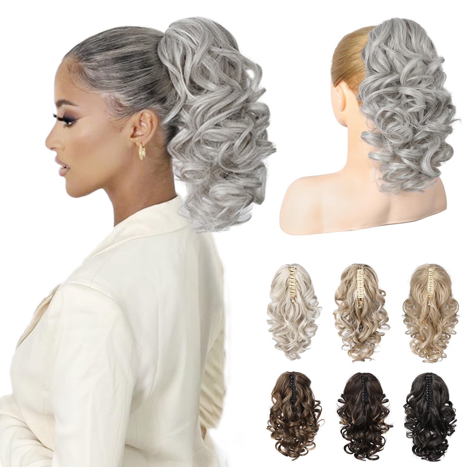 Synthetic Claw Clip In Ponytail Hair Extensions Diy Hairpiece