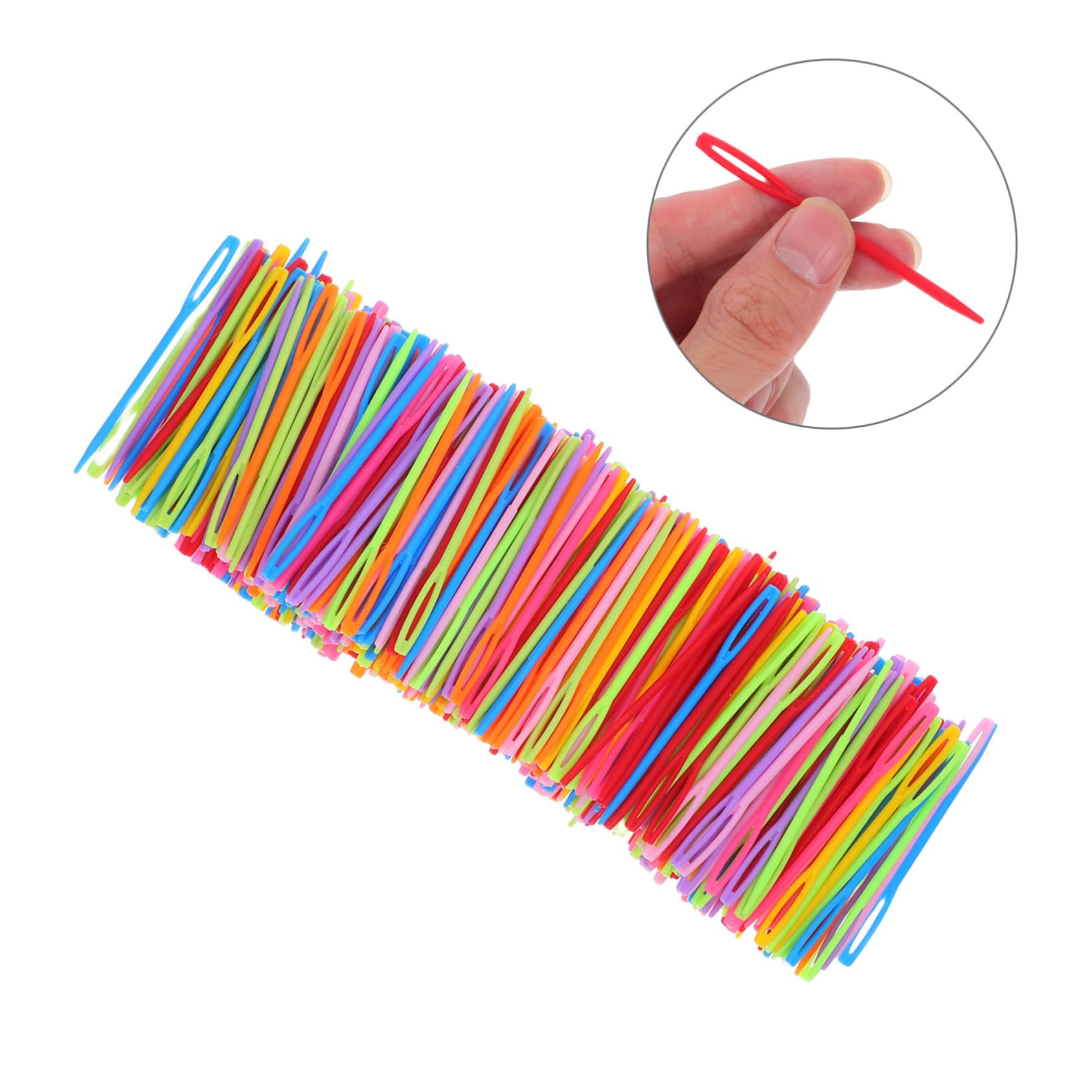 EPIGEIST 2000 Piezas Agujas de Plástico para Lana con Ojo Grande Multicolor Ligero y Fácil de Enhebrar Herramienta Resistente para Darnado y Manual