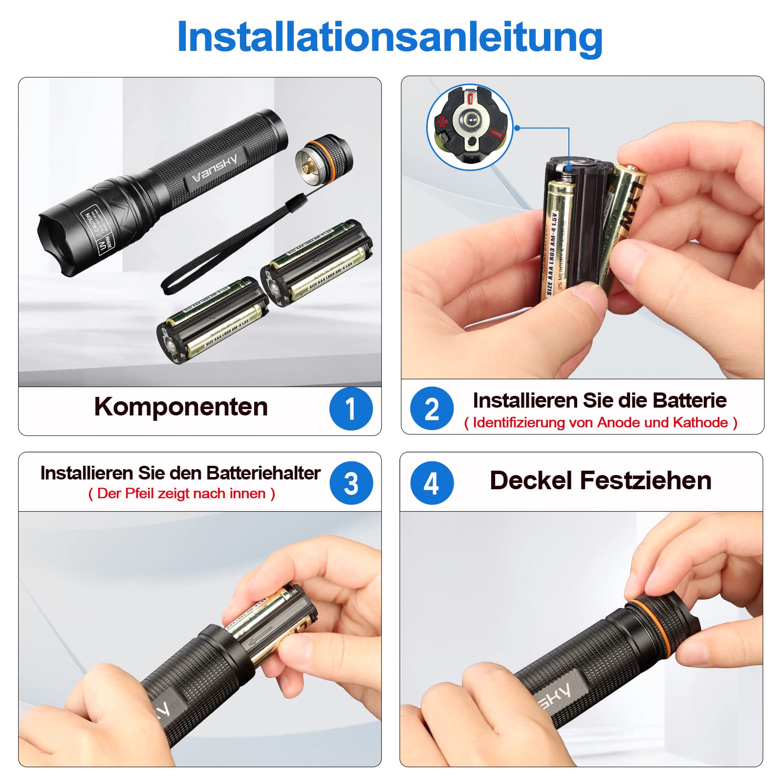 Topiky 365 Nm UV-Taschenlampe – Mini-Schwarzlicht Für Nägel, Detektion Von Urin, Flecken, Schmuck – Mit Clip, Batteriebetrieben