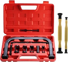 FreeTec 12 Pieces Compressor Spring Valves, 16 – 30 mm Set Compressor Springs Valves with Grinders, Solid C Clamp Compressor Tool Valve Springs for Motor Motorcycles Cars