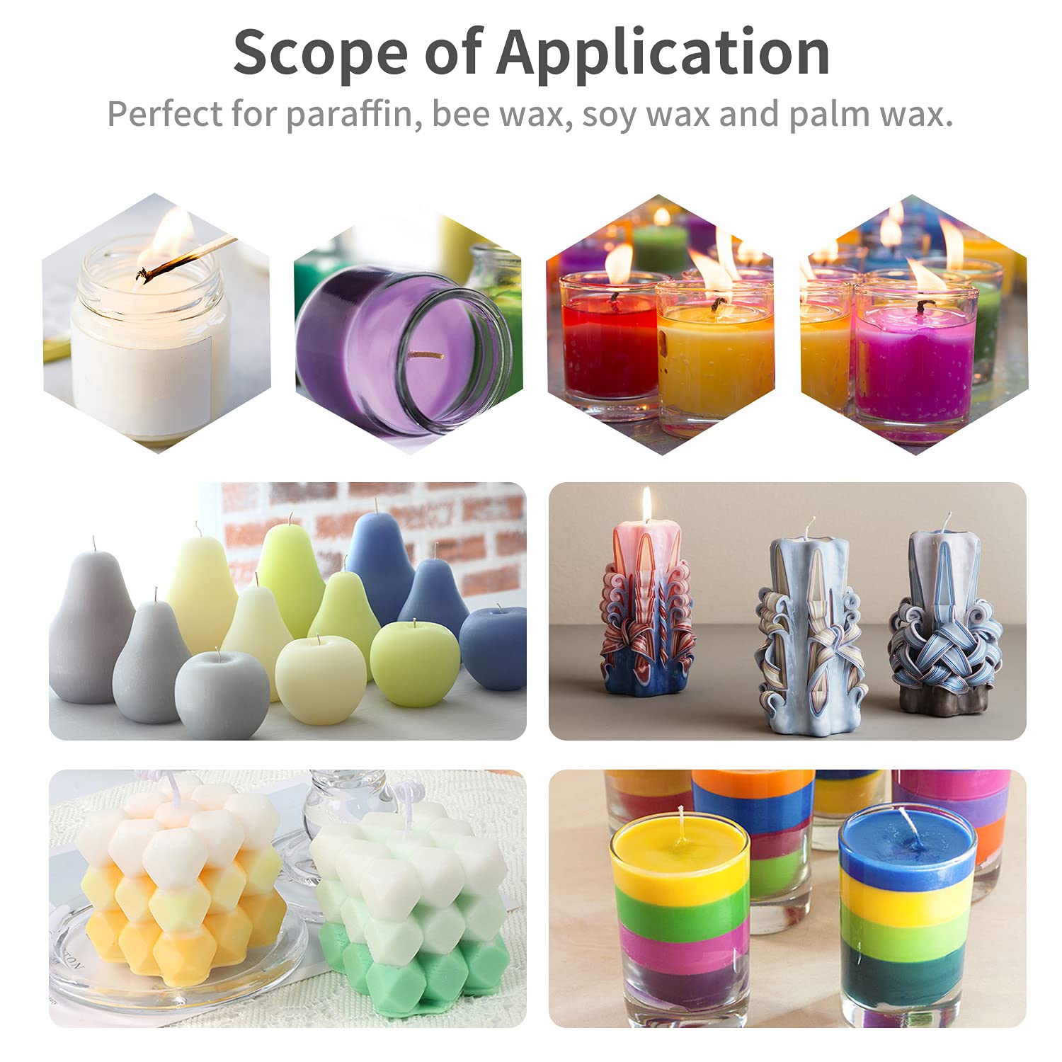 Kit Coloranti Per Candele Retazly - 20 Colori Con Stampi E Stoppini Per Creazioni Fai Da Te - Foto 8