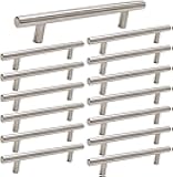 homdiy 15 Pack Brushed Nickel Cabinet Pulls 3 Inch Handles Stainless Steel Cabinet Hardware for Kitchen and Bathroom Cabinets, 5 Inch Overall Drawer Pull