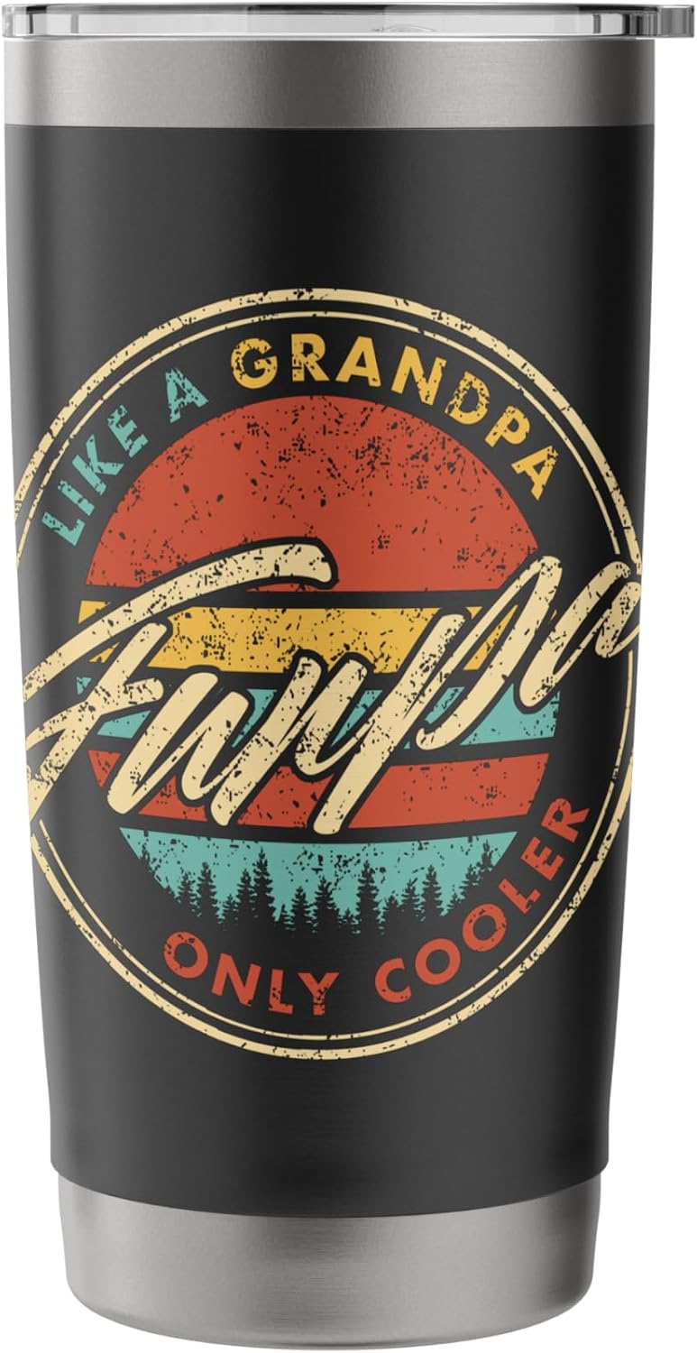 Funpa: Like A Grandpa Only Cooler Stainless Steel Insulated Tumbler image 3