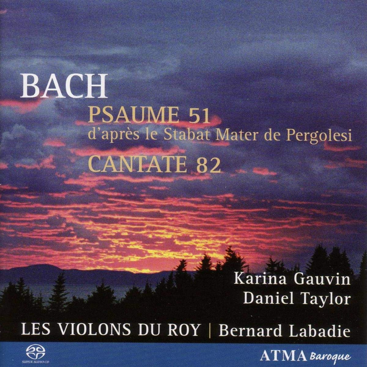 Bach: Psaume 51, d'après le Stabat Mater de Pergolesi / Cantate 82 [Audio CD]