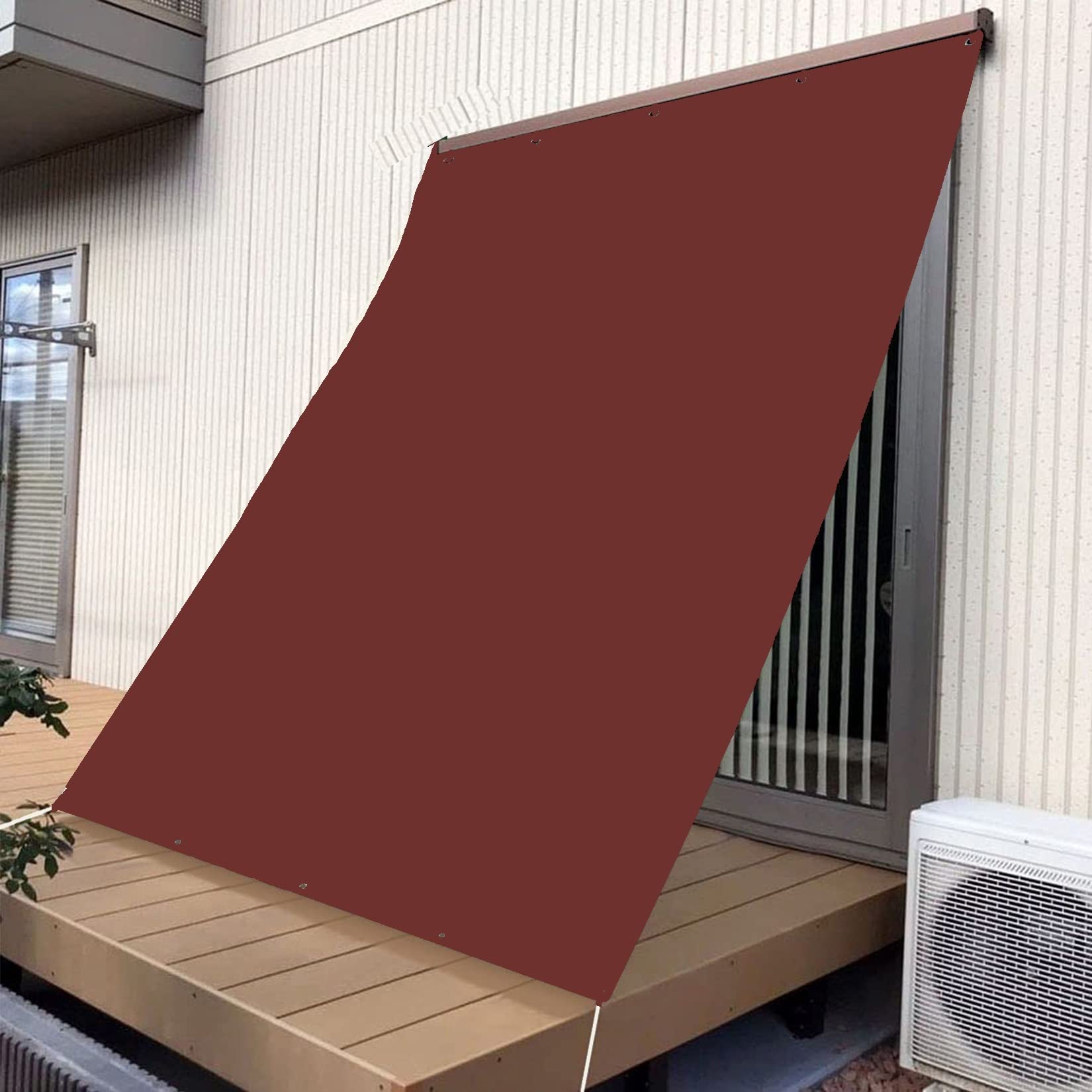 Toile ombrage imperméable anti-UV 2.5x8M KUAW avec corde pour pergola