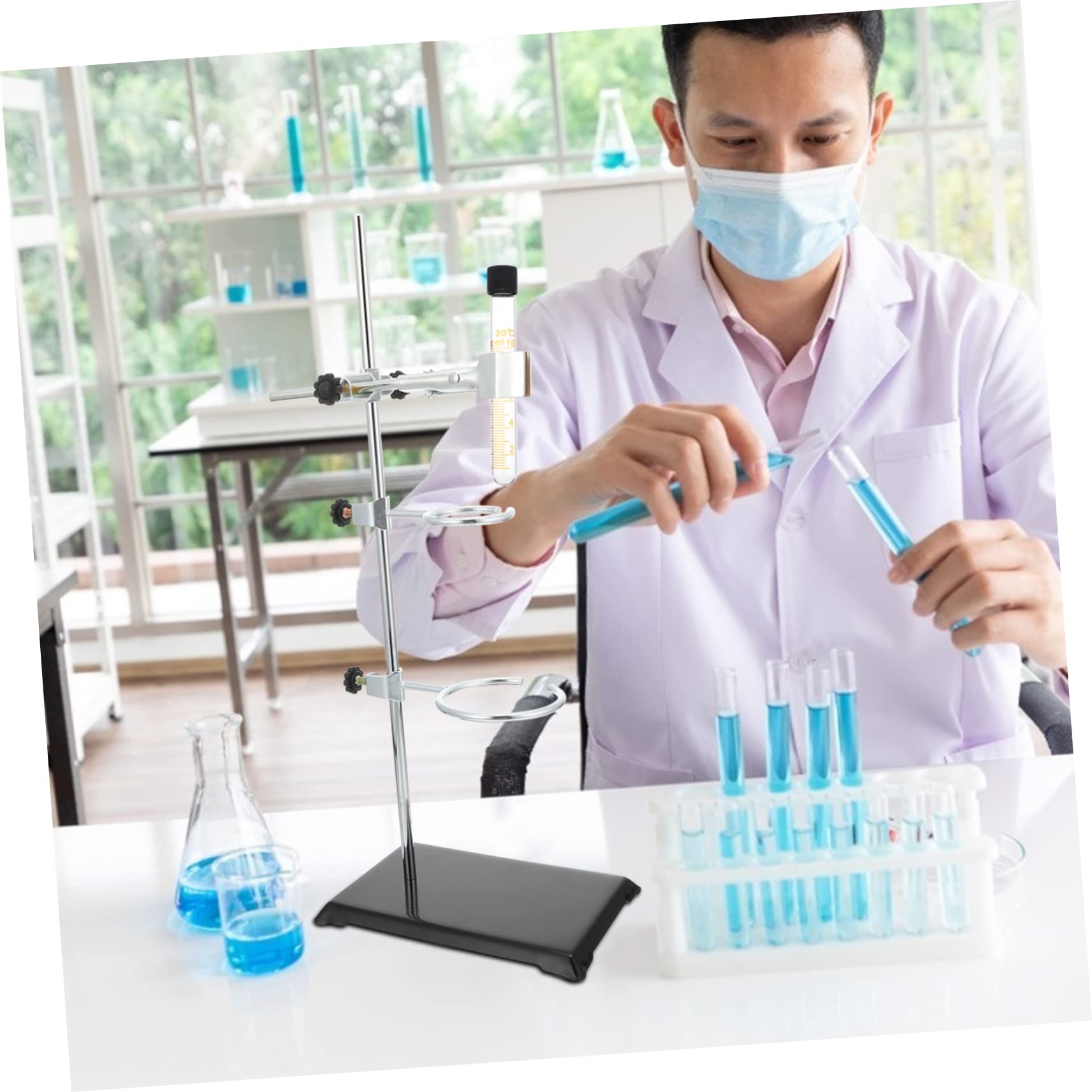MAGICLULU 1pezzi Supporto Da Laboratorio in Ferro Strumento Supporto Morsetto Articoli Metallici Qualità Per Esperimenti Filtrazione e Riscaldamento