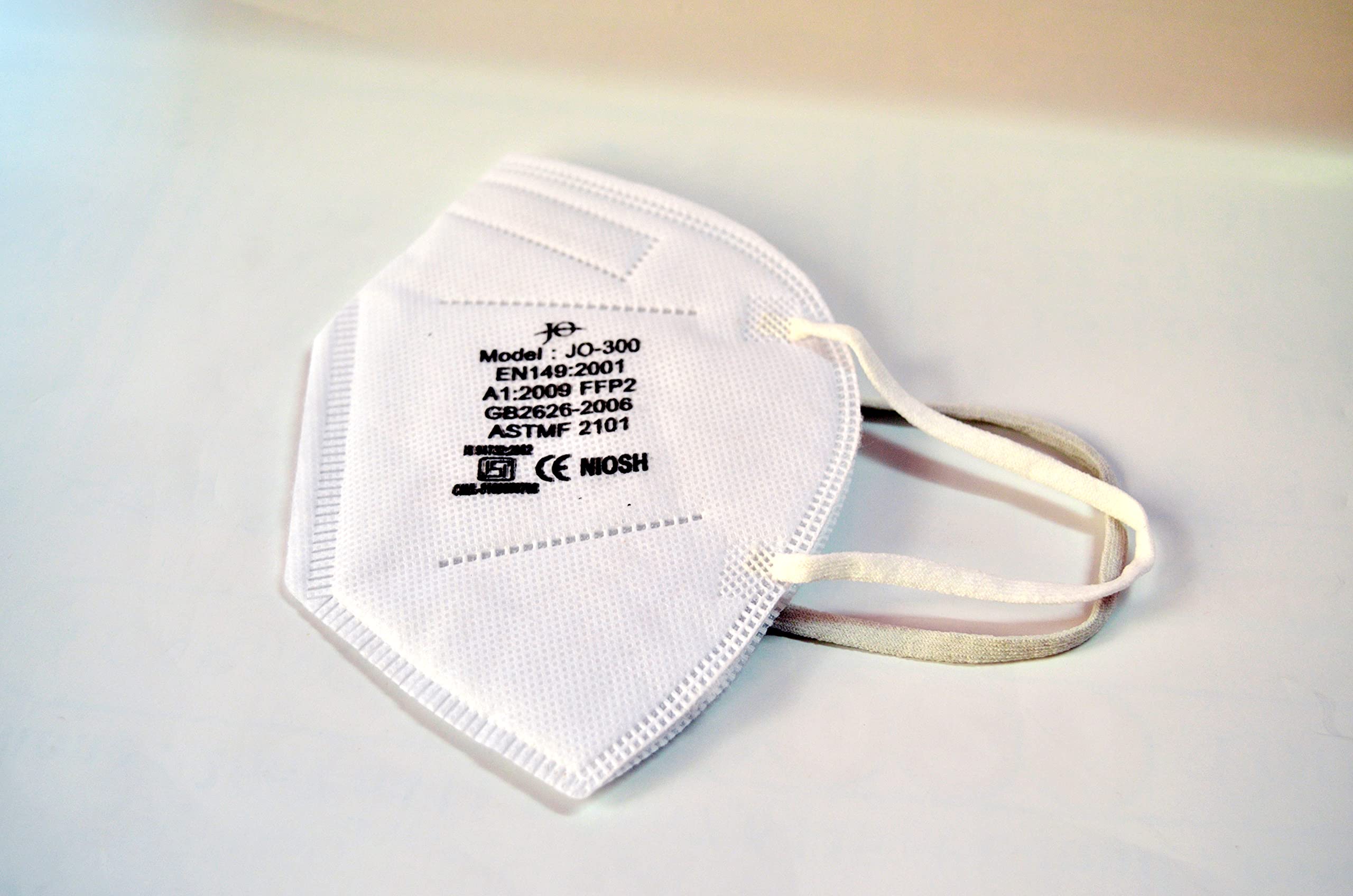 GenericSHEFALI TRADERS - JO Pharma JO 300 N95 Face Mask (5 Layer Without Filter) Earloop Washable Reusable Anti Pollution with Meltblown and Hot Air Cotton Unisex White Mask