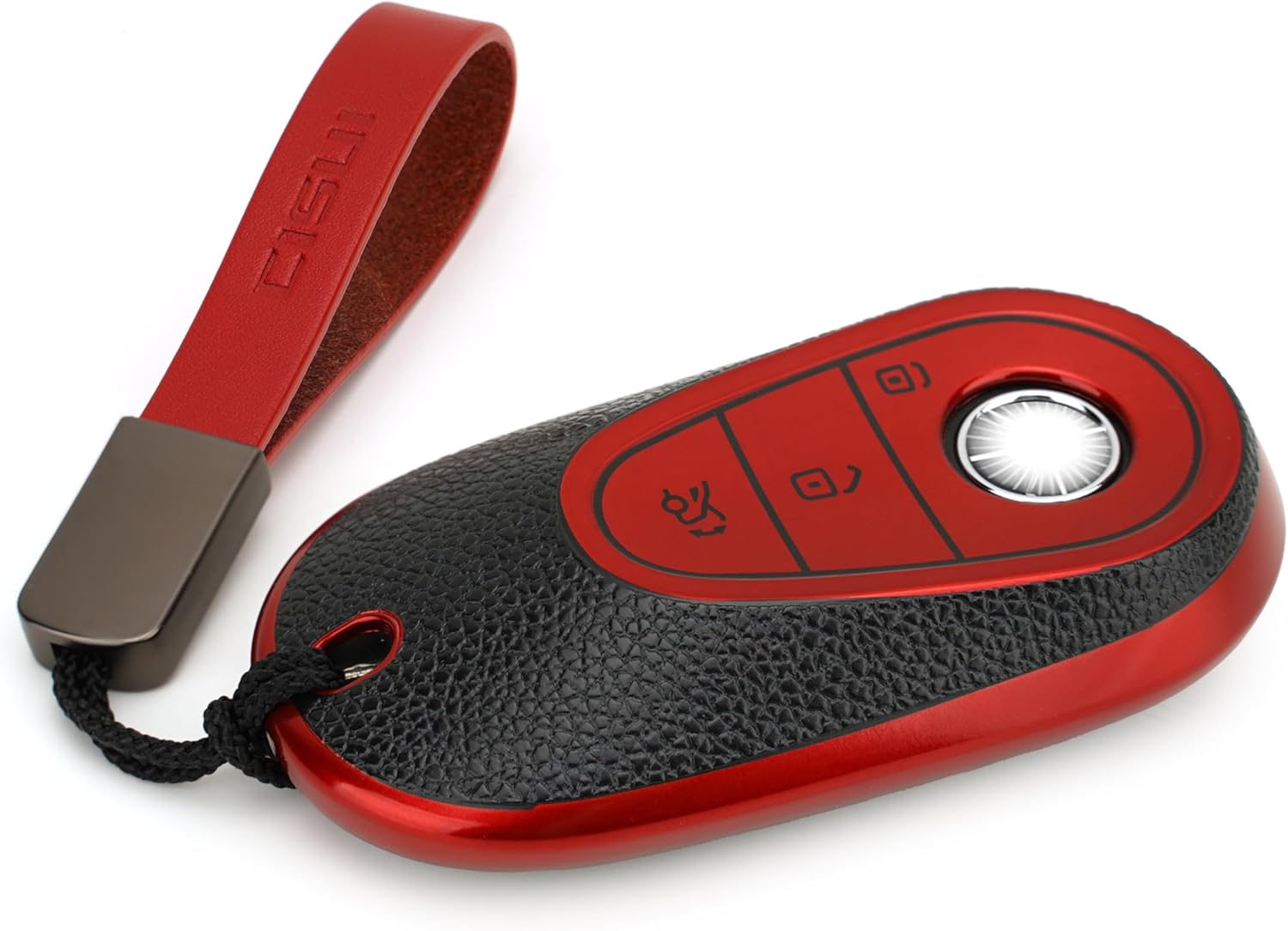 for Mercedes Benz Key fob Cover,Special Soft TPU Key Case Key Shell Protector Compatible with 2020-2025 Mercedes Benz S-Class G-Class E-Class EQE EQS Smart Key (Red)