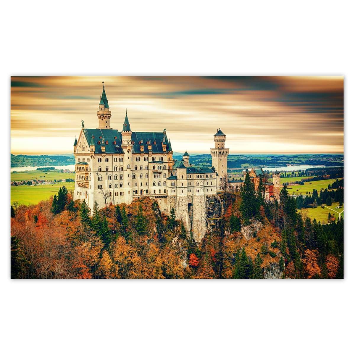 Papier peint intissé Château de Neuschwanstein pour créer un salon majestueux unique