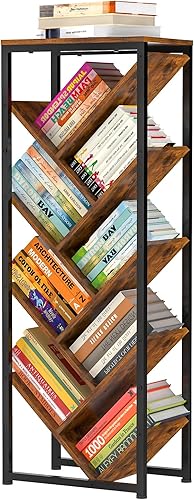 Miniatura 17 de Estantería de árbol – Estantería de árbol de 9 niveles para libros de tapa dura, estantería pequeña para espacios pequeños, estantes organizadores