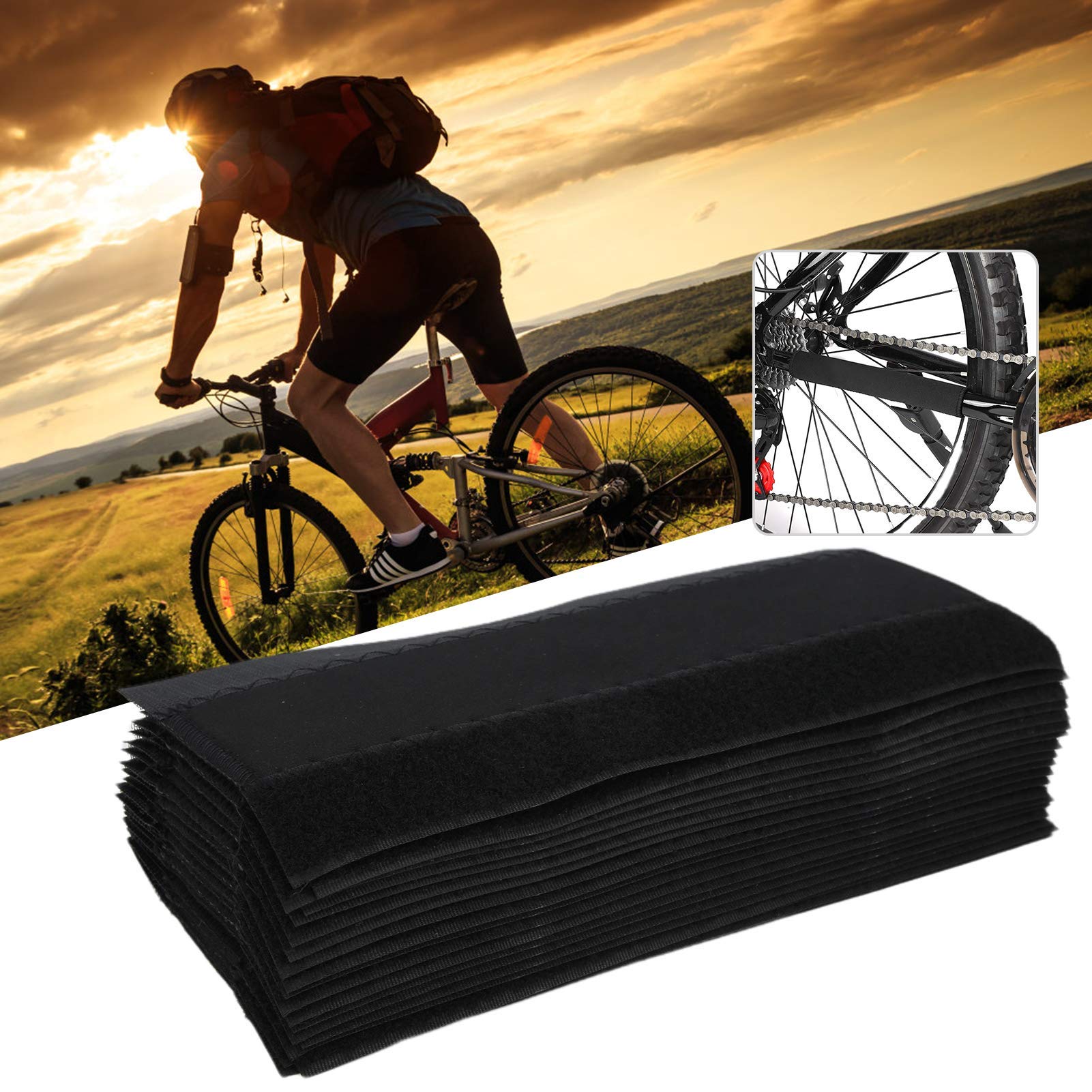 Alomejor Fahrrad Kettenstrebenschutz 20 St¨¹ck Neopren Rahmen Schutzpolster f¨¹r Outdoor Radfahren Fahrradzubeh?r Schutzabdeckung