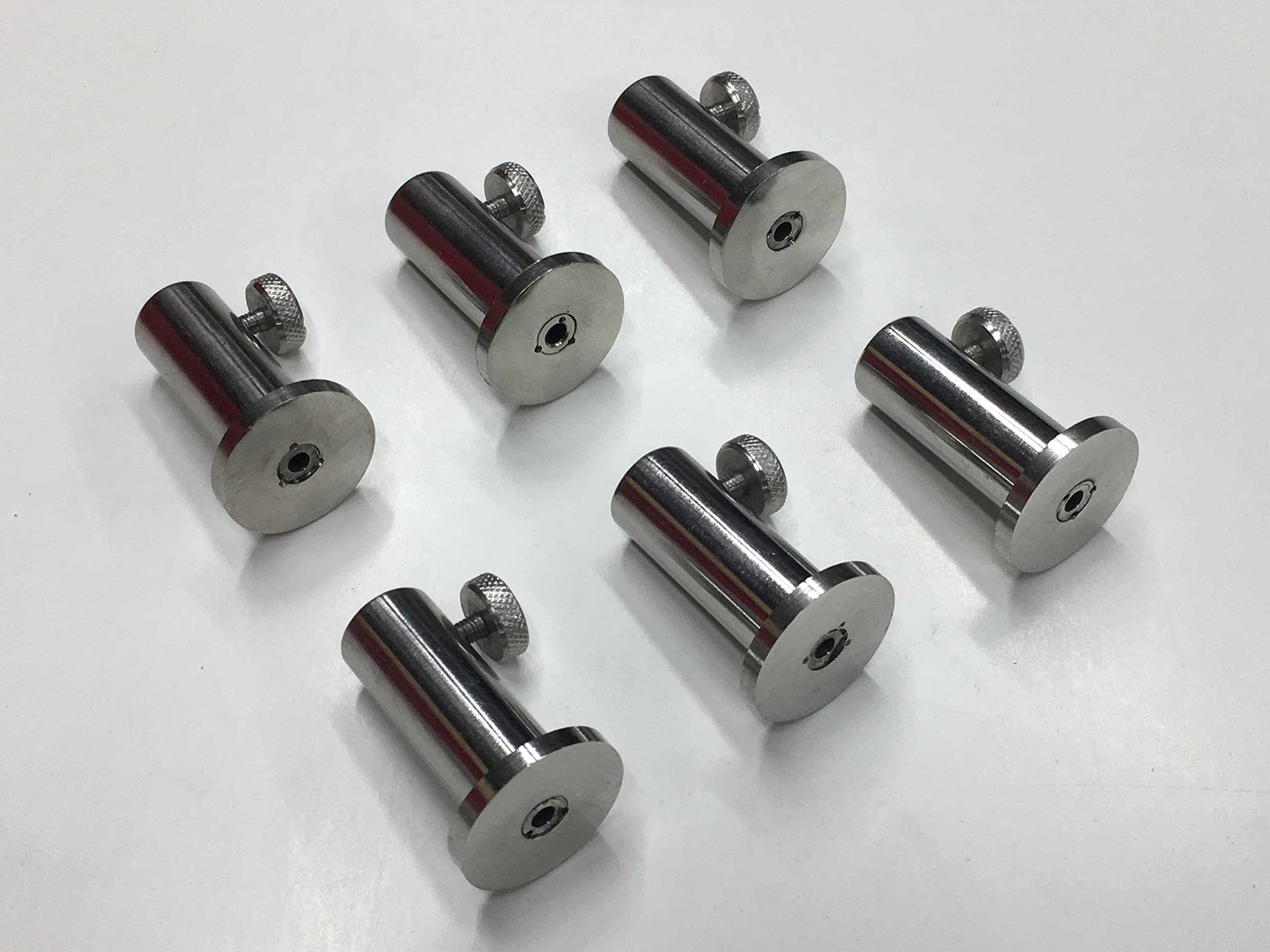 TMC 6 supports de scène en acier inoxydable avec écrous de verrouillage, avec inserts de 7,6 cm, 10,2 cm et 12,7 cm.