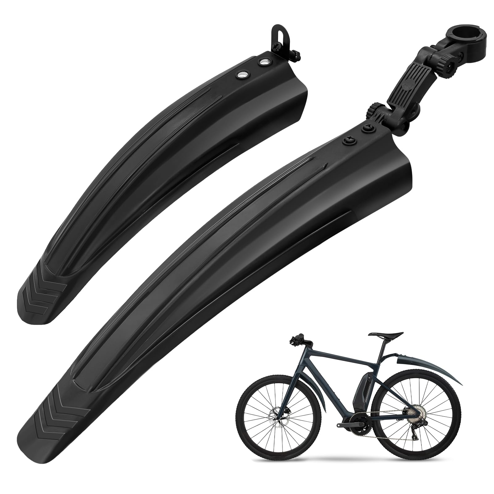 Ledeak Bike Mudguard Set, Portable Adjustable Road Mountain Bike Bicycle Cycling Tires Front and Rear Mud Guard Fenders for MTB Mountain Road BikeLedeak Bike Mudguard Set, Portable Adjustable Road…