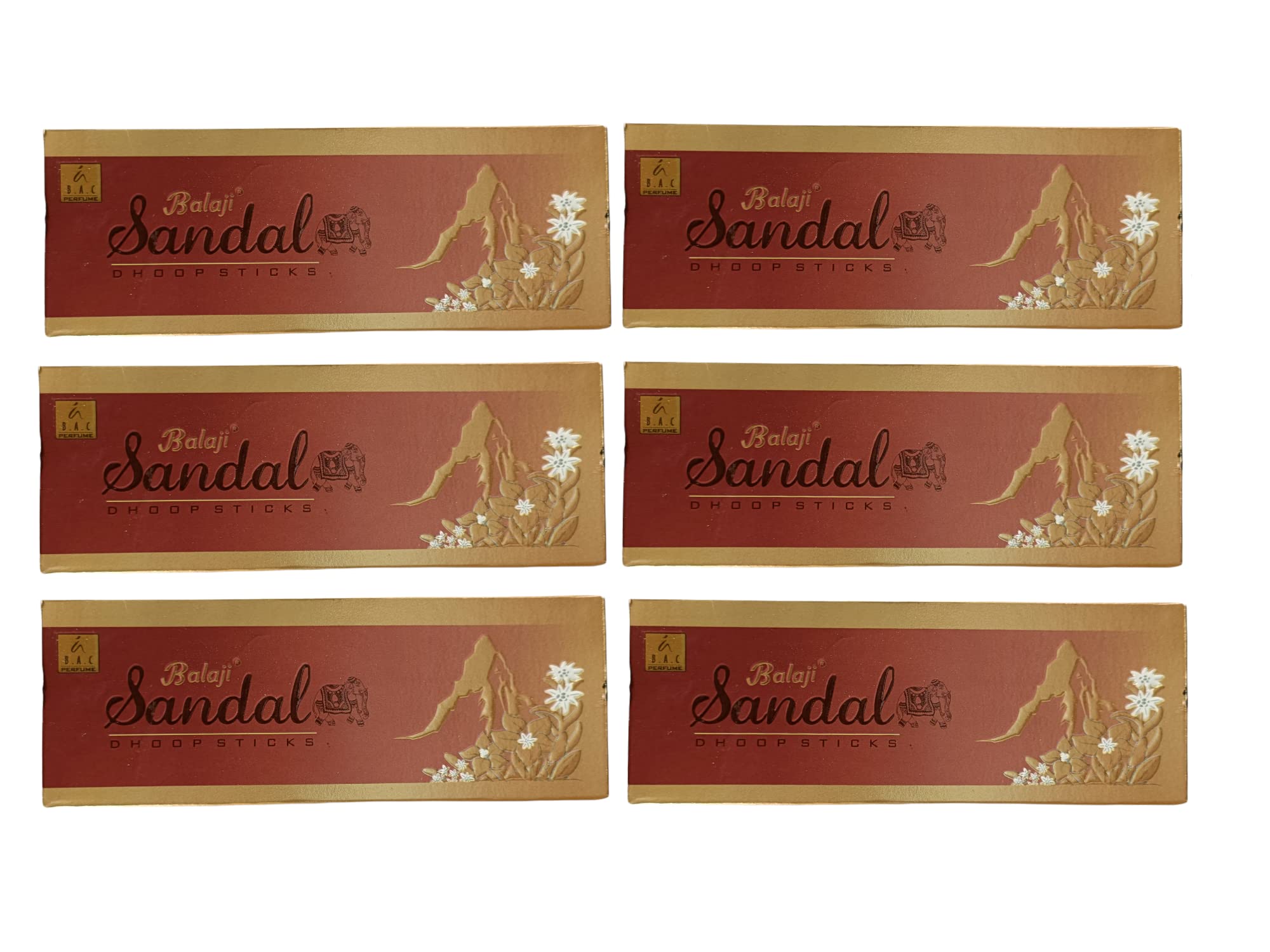 Balaji Sandal Dhoop Sticks (60g) - Pack of 6