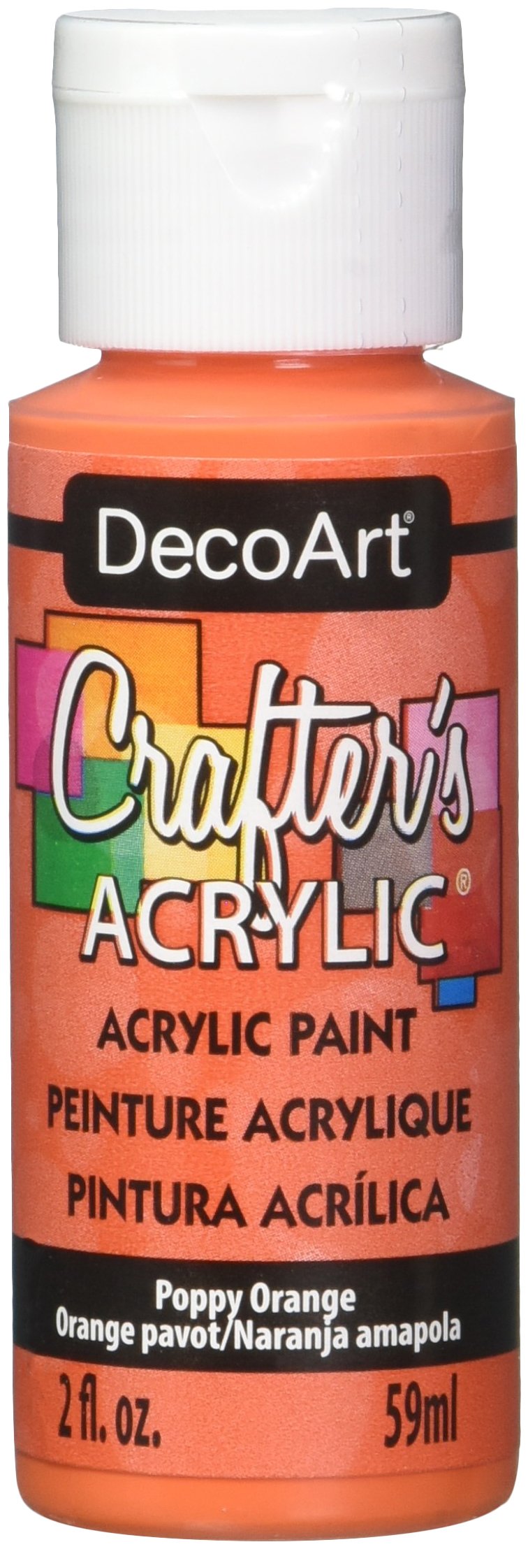 DecoArt Crafter's Acrylic Paint, 2-Ounce, Poppy Orange