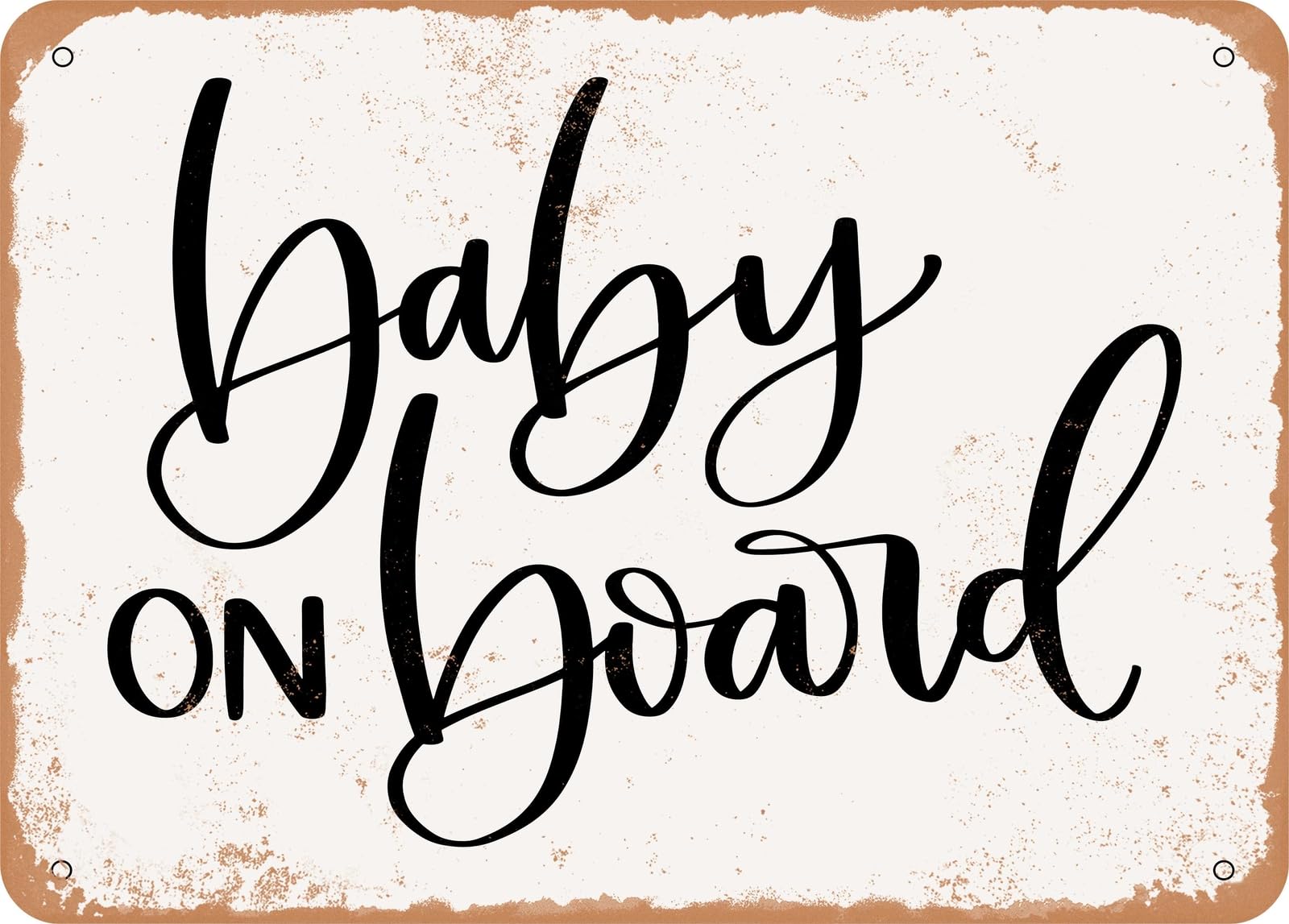 Metal Sign - Baby On Board - 4 - Vintage Look Sign home decor