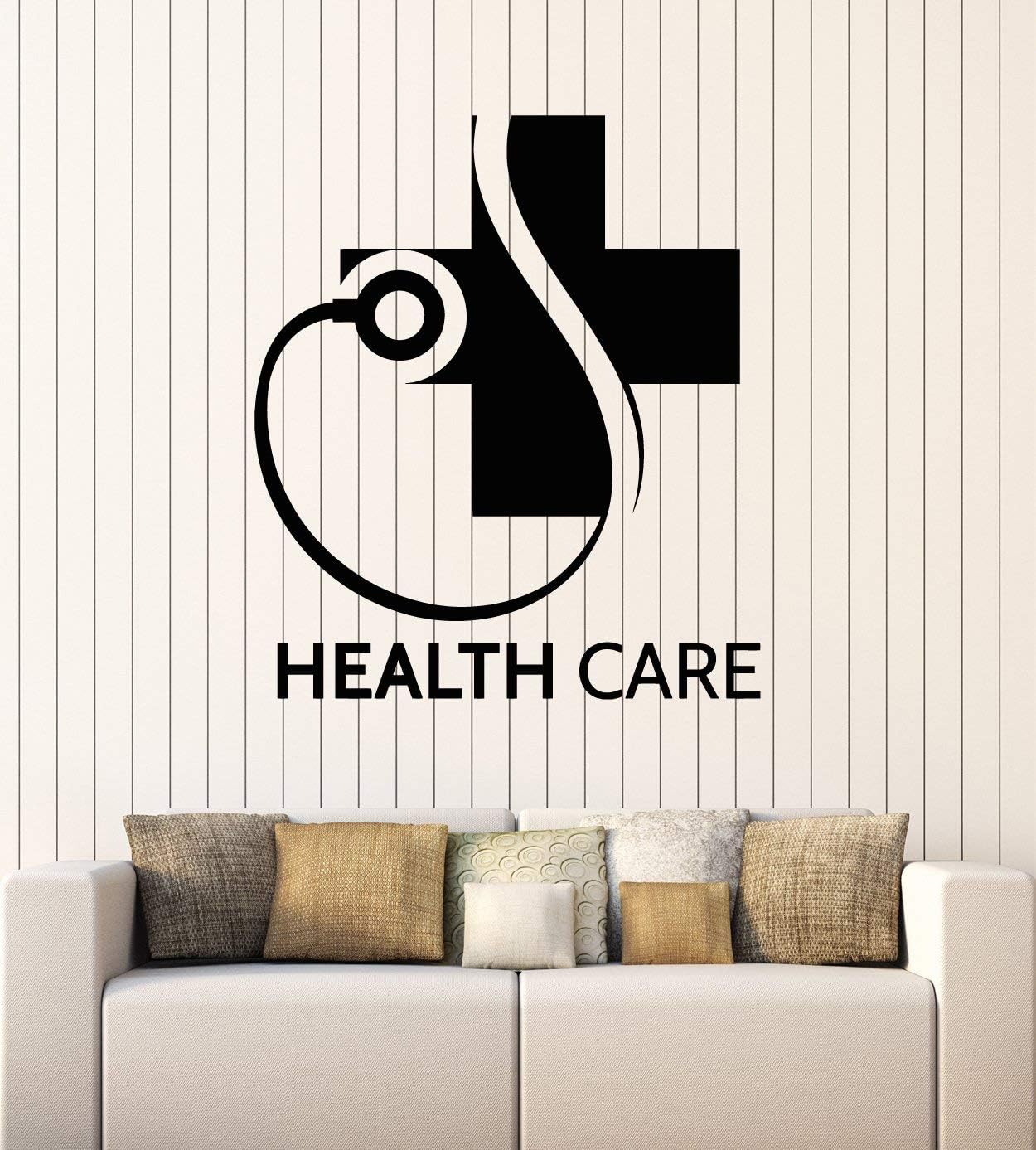 WallStickers4ever Vinyl Wall Decal Health Care Healthcare Clinic Art Hospital Pharmacy Stickers Mural Large Decor (g1891) Black