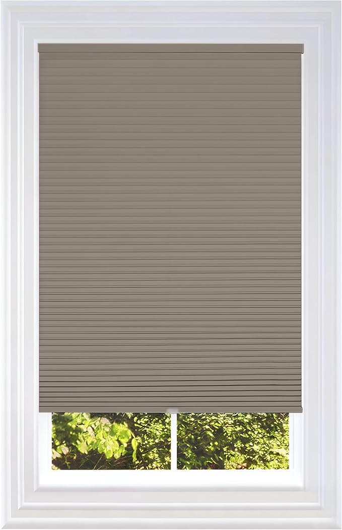 BlindsAvenue Cellular Honeycomb Cordless Shade, 9/16" Single Cell, Blackout, Warm Cocoa, Size: 71" W x 48" H