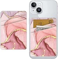 Vista 11 de Cartera de cuero para teléfono adhesiva, soporte para tarjetas para estuche de teléfono, billetera con adhesivo para tarjetas de crédito, adecuada