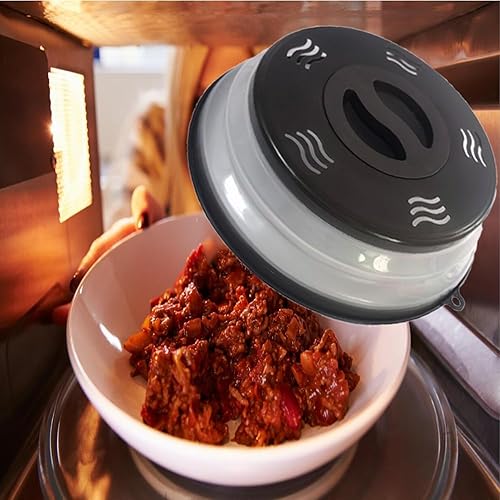 Miniatura 2 de Cubierta para salpicaduras de microondas ventilada para alimentos, protector de salpicaduras y colador de cocina para frutas y verduras, cubierta de